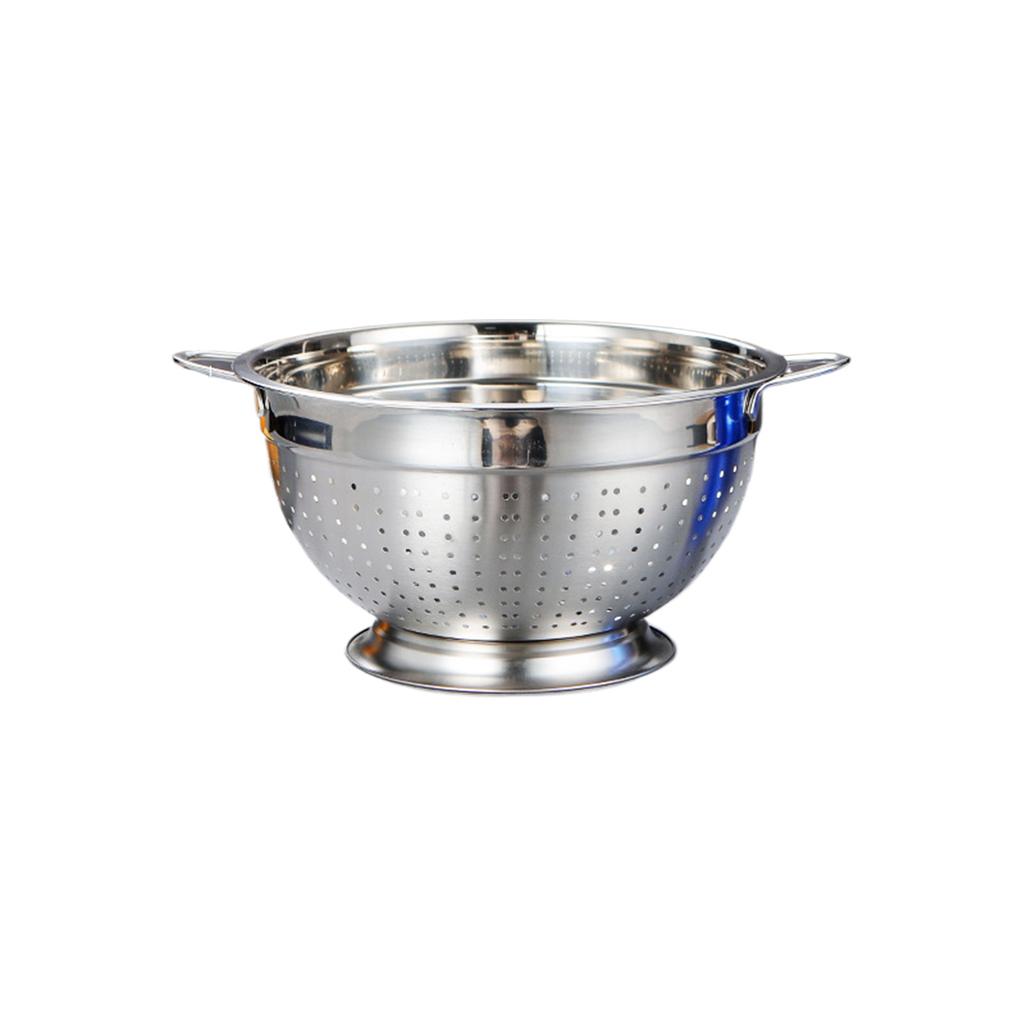 Stainless Steel Kitchen Strainer Large Capacity Colander For Fruit Basket In Kitchen Metal Colander