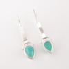 Amazonite Gemstone 925 Sterling Silver Handmade Earrings 2.3" Anniversary Gift EE-166-23
