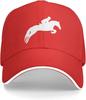 Equestrian Show Jumping Rider Horse Silhouette Baseball Cap Polyester Adult Outdoor Adjustable Sport Cap