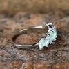 Korean Style 6 Piece Diamond Shaped Two Claw Ring for Womens Versatile Temperament Simple and Elegant Ring