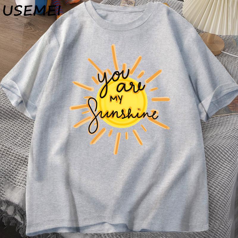 You Are My Sunshine T-shirt Cotton Man Short Sleeve T-shirts Funny Printed Tees Men Streetwear Male Clothes Vintage
