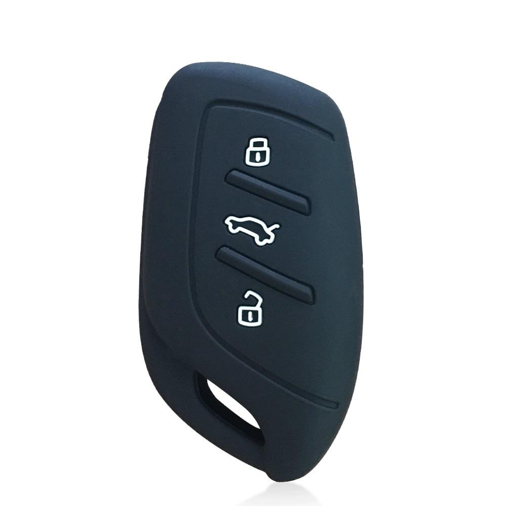 

Soft Silicone Key Case Holder For MG ZS 2022 GT Zx EV MG6 Rx5 EZS EHS Cover For Roewe I5 RX3 RX5 2017 2019 3Buttons Smart Case чорний