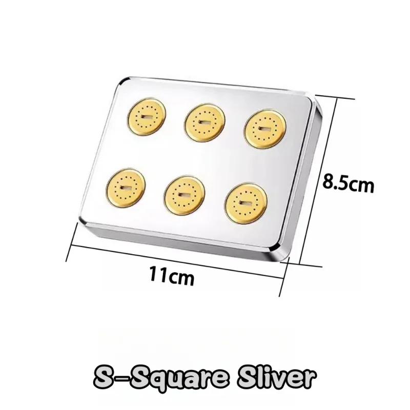 High Pressure Rainshower Head Magic Water Flow Rainfall Shower Head Mini Top Spray Water- Saving Shower Bathroom Accessories