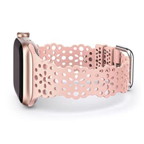 

Совместим с ремешком Apple Watch диаметром 38 мм, 40 мм, 41 мм из мягкого эластичного силикона. 38mm/40mm/41mm розовый