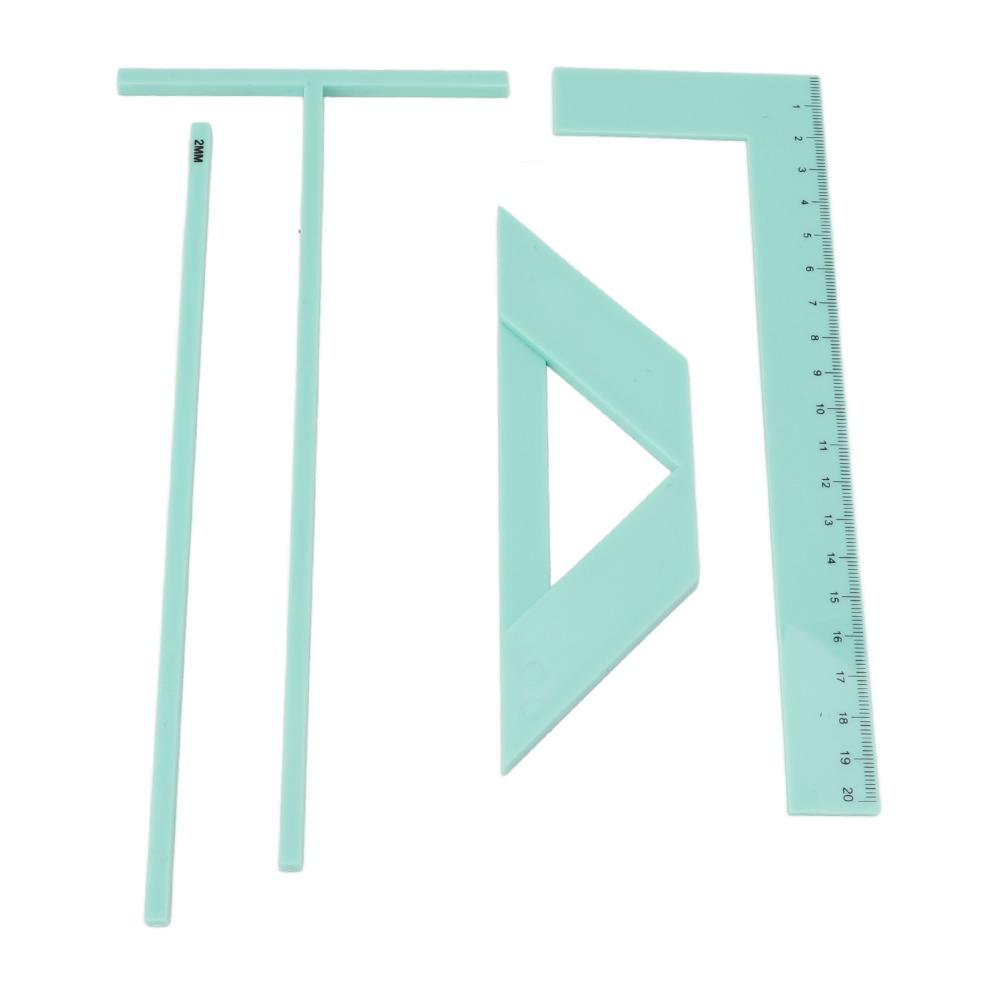 4PCS Precision Book Cover Maker Kit Spacing Guide Corner Cutting Square Set For Scrapbook