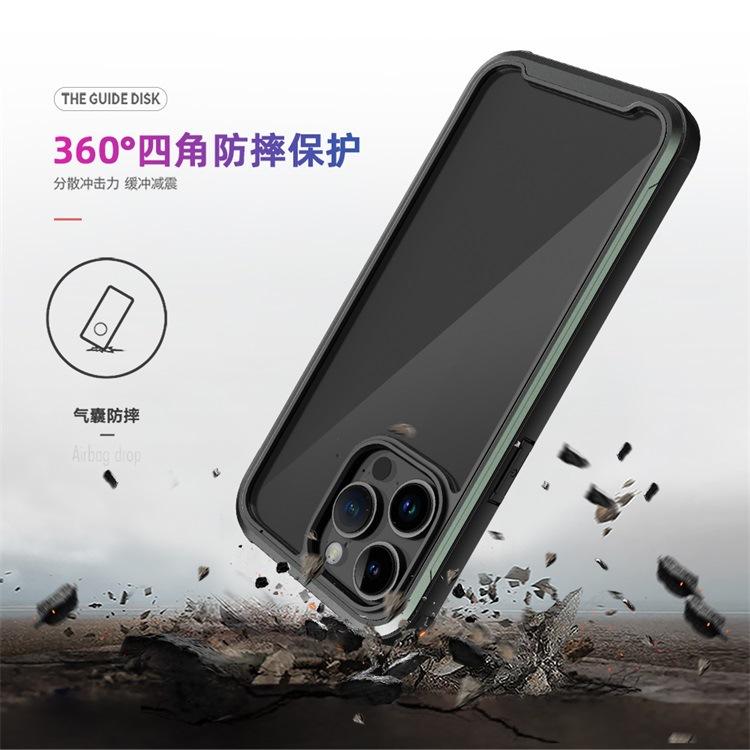 Applicable to Apple 11promax aluminum alloy mobile phone case iphone11 transparent acrylic airbag anti-drop protective cover