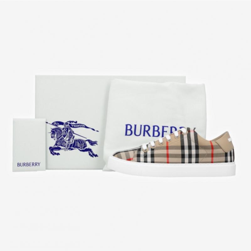 Burberry Check Leather Sneakers A7026
