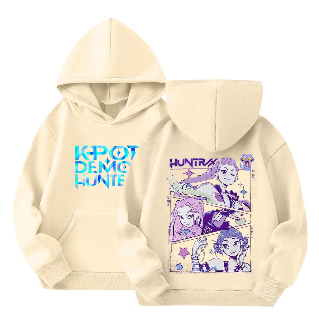 Kids' Long Sleeve Loose Pullover Letter Print Drawstring Hooded Sweatshirt