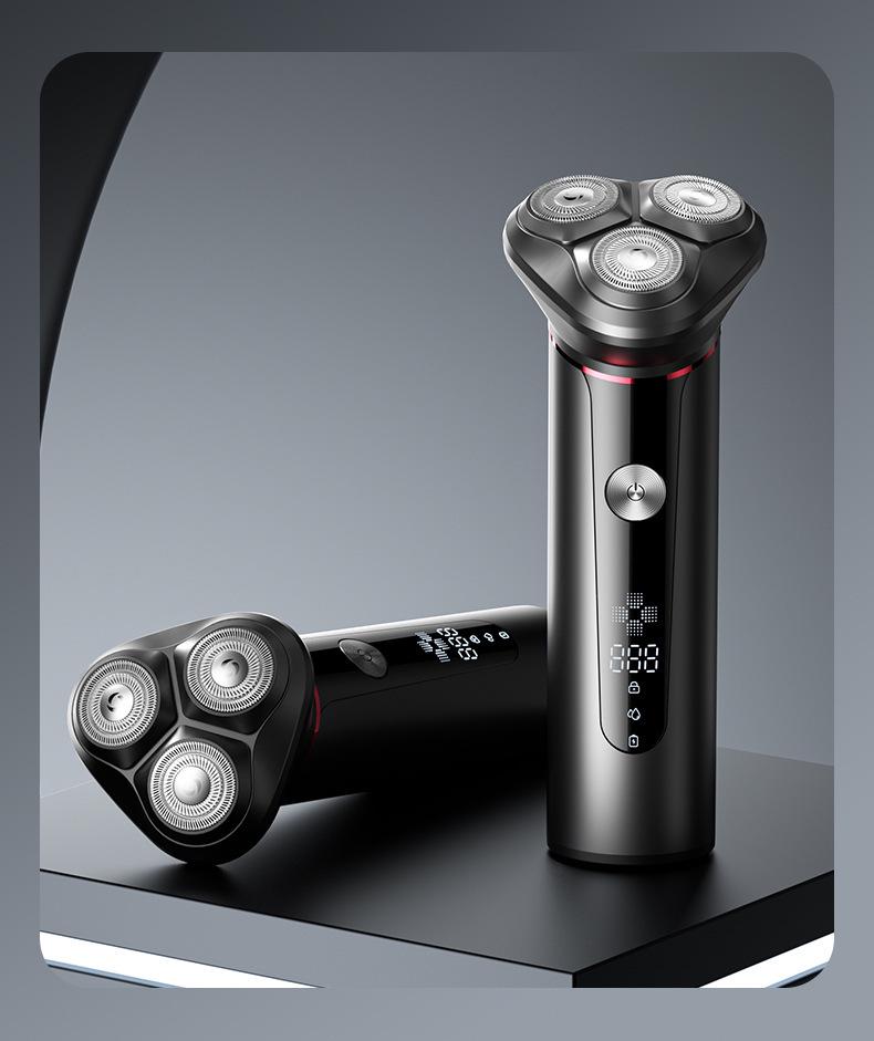 2025 Portable Rechargeable Men's Three-Head Electric Shaver - Wet & Dry, Body Washable