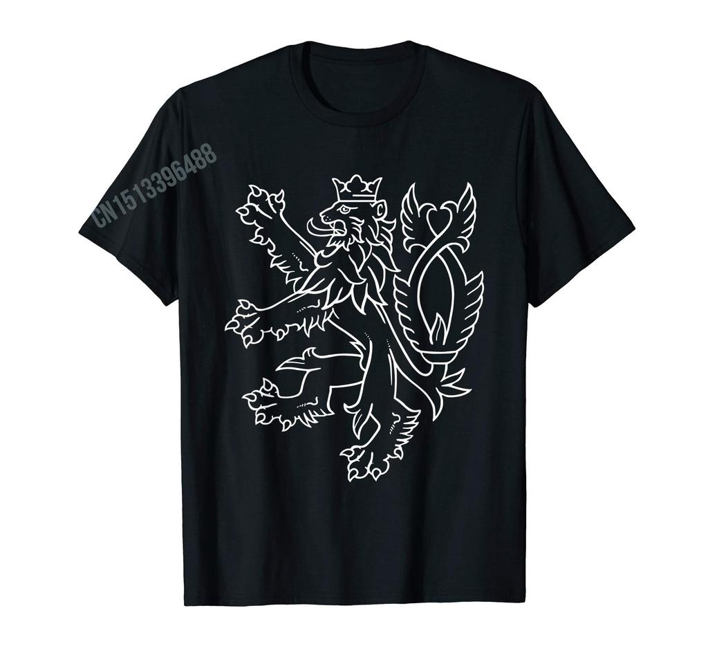 Men Women T Shirt More Design Czech Republic Lion Coat of Arms Graphic TShirt Map Tops 100 Cotton Tees