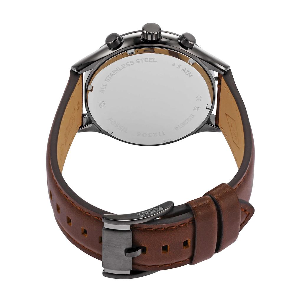 FENMORE Multifunction Brown Leather Watch