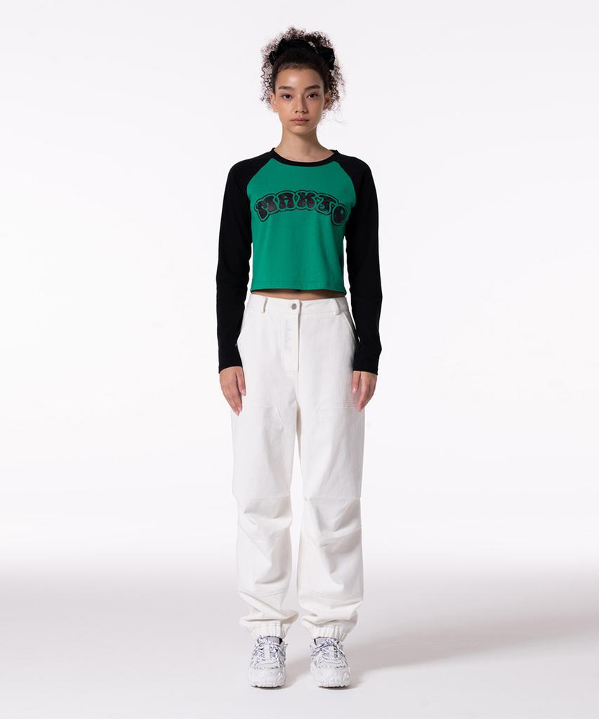 MAKE A TOAST Front Logo Embroidered Tuck Pants Mbcfpa002Wh