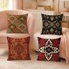Persian Rug Pattern Pillow Case Organic Short Plush Cushion Covers Breathable Washable WrinkleResistant
