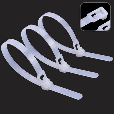 Releasable Nylon Cable Ties (5x300mm, 100-Pack)