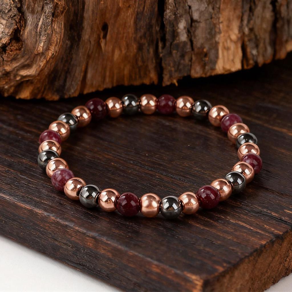New niche jewelry bracelet, natural stone beaded bracelet, garnet, black gallstone bracelet, women do not fade