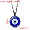 Stylish Alloy Geometric Blue Turkish Evil Eye Necklace Trendy Sweater Chain