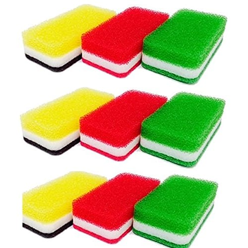 Duskin Kitchen Sponges, 9 Pieces (3-pack of 3), Nylon, Tear-Resistant