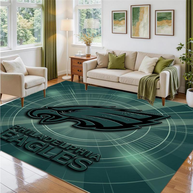Philadelphia Eagles Design Kristall-Samt Teppich Weiche Dekorative Matte für Schlafzimmer Eingang