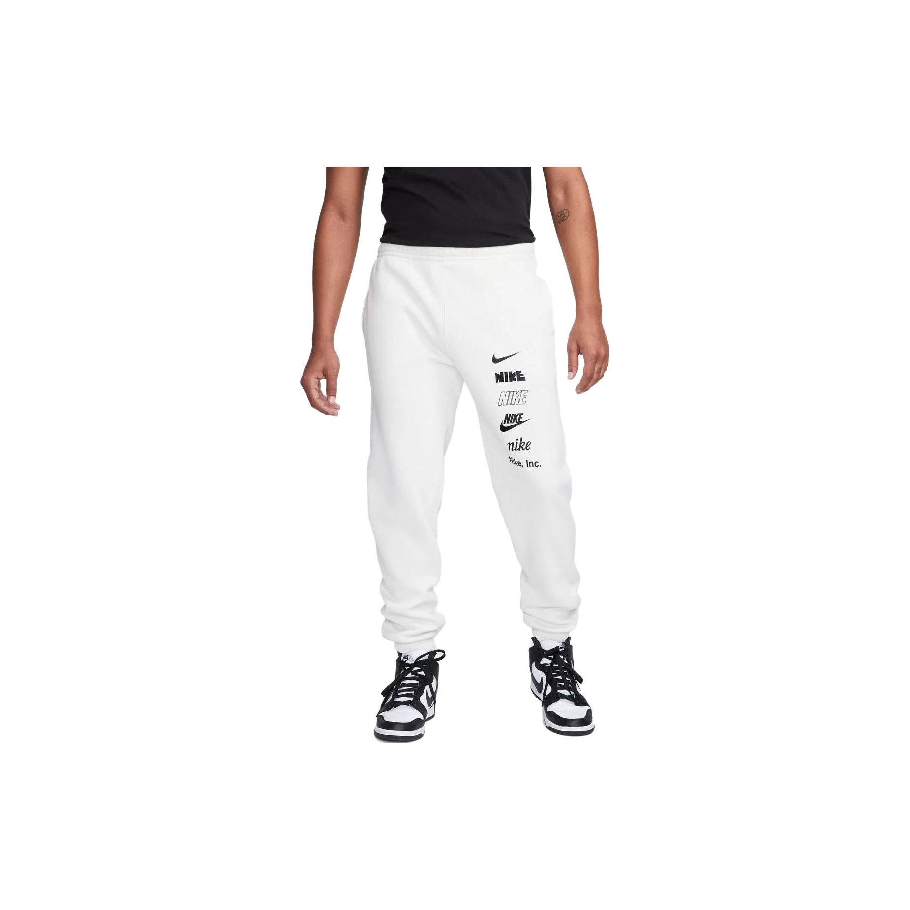 

Nike Мужские спортивные брюки Club Fleece с принтом букв и манжетами, низ, белые DX0795-030 XXL