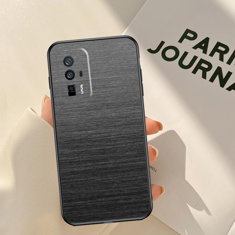 Coque Acier Imprimé Texture Métal Brossé Pour Xiaomi 15T 14T 13T Pro 14 15 Ultra 17 Pro Max POCO F8 F7 F5 F6 X3 X5 X6 X7 Pro Coque