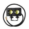 LED Motorcycle Driving Fog Spot Light Auxiliary Lamp White+Amber