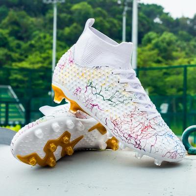 Football Shoes High Quality Large Size High Elastic Sock Mouth Artificial Turf Spikes Football Training Boots Kids Football Boots
