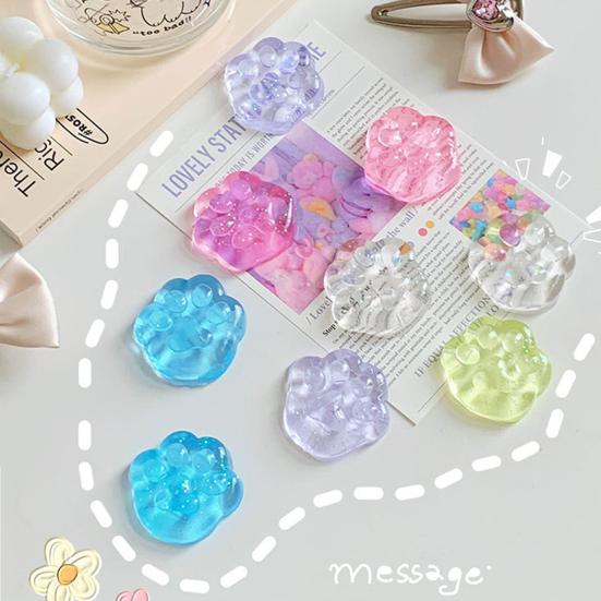 3/5Pcs Clear Cat Paw Squeeze Toy Anxiety Stress Relief Transparent Kitten Paw Pinch Sensory Toy Kids Teens Adults Soft