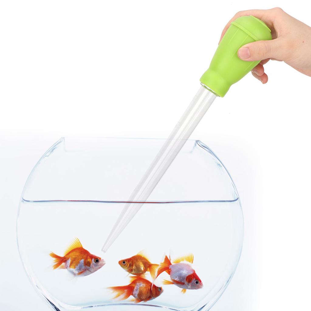 Mini Manual Water Changer Small Fish Tank Suction Pipe Pump Clean Device (Green)