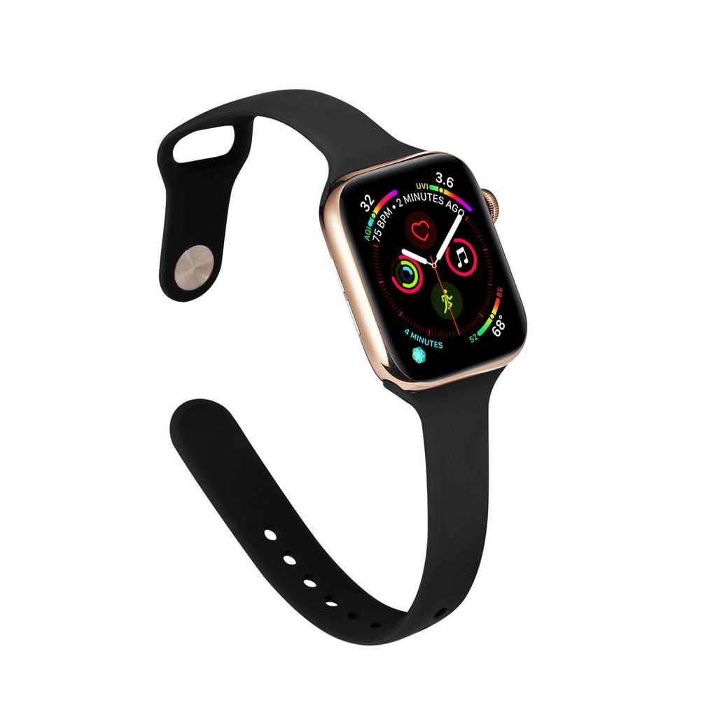 Weiches Silikon Uhrenarmband Ersatz für Apple Watch Serie 10 42mm/9 8 7 41mm/SE (2023) SE (2022) SE 6 5 4 40mm/3 2 1 38mm