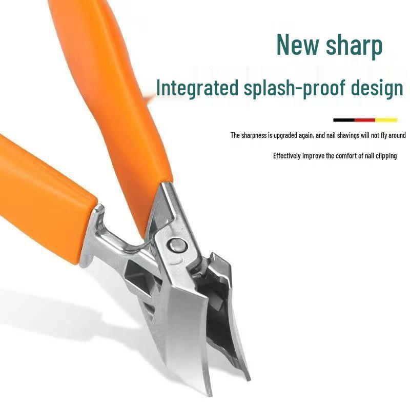 Anti-Splash Wide-Opening Nail Clipper for Thick and Ingrown Nails