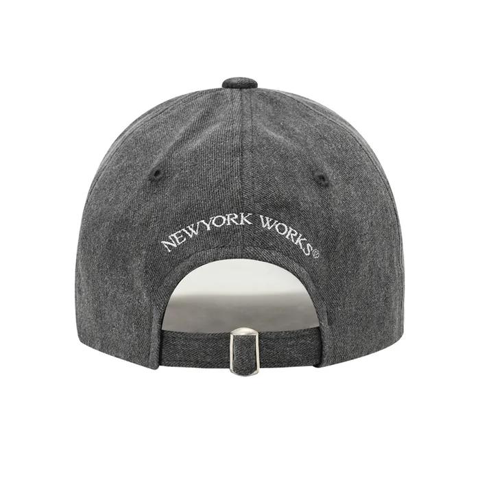 [NEWYORKWORKS]_SIGNAUTRE LOGO BALL cap_CHARCOAL