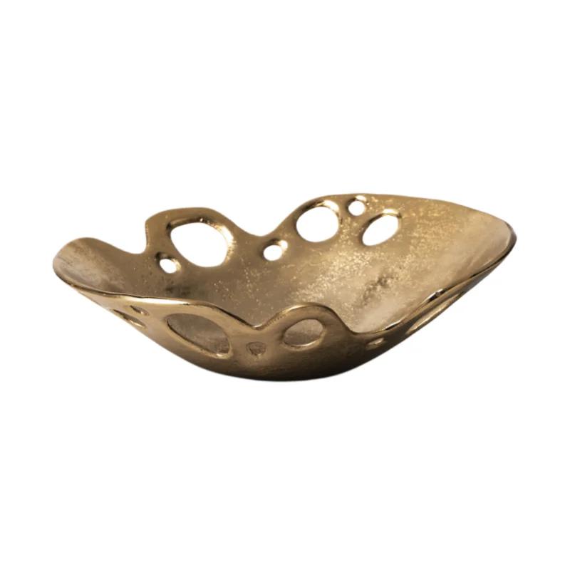 Creative Golden Tray Resin Bowl Special-shaped Irregular Tray Ornaments Desktop Storage Fruit Bowl Trays Decorative Jewelry Dish