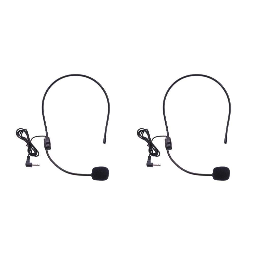 3.5mm Plug Guide Lecture Speech Headset Mic Head-mounted Portable Guide Lecture Speech Microphone Over Head for Teaching Meeting