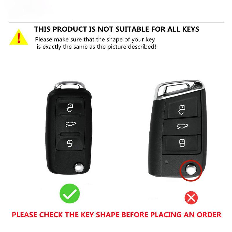 2025 Hot 3 Buttons Zinc Alloy Car Key Case Cover Shell For Volkswagen VW Polo Tiguan Golf Jetta Beetle Eos Scirocco Up Transport