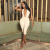 Spring/Summer 2026 European & American Women's Sexy Deep V-Neck Backless Slim-Fit Jumpsuit
