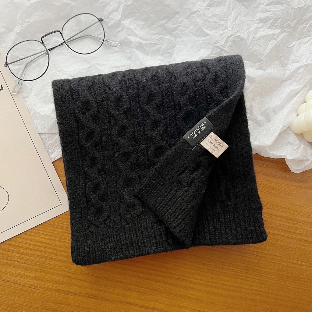 Clearance 111 Versatile Soft Waxy Small Scarf Couple Simple Premium High Texture Knitted Warm Scarf Gift