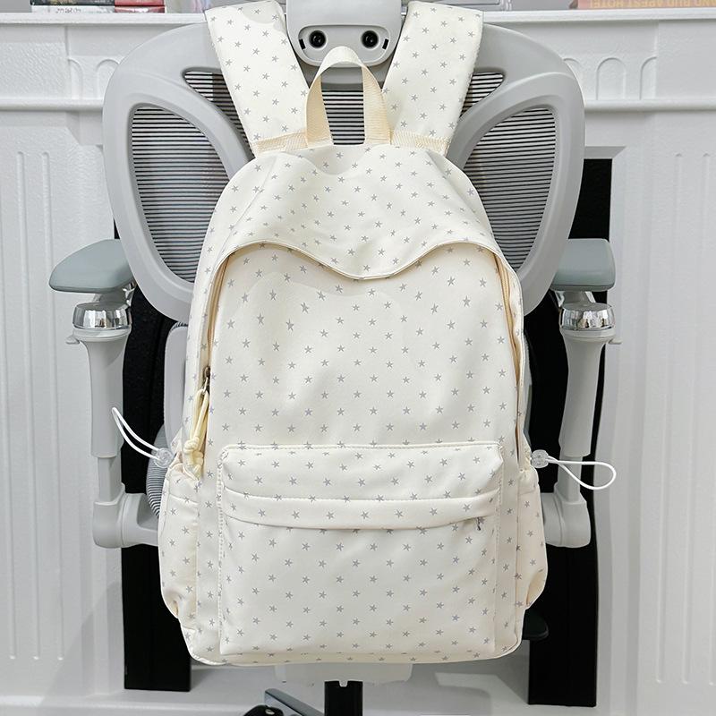 Schoolbag new high-value Japanese ins fresh and sweet polka dot backpack junior high school students lightweight large-capacity backpack