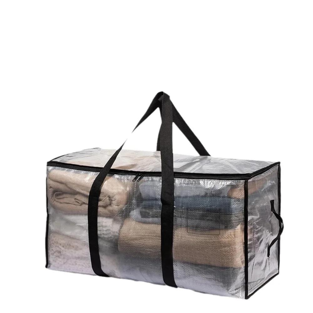 Transparent Pp Storage Bag Ultra Large Home Quilt Storage Bag Moving Packaging Cross-border Hot Sales Product