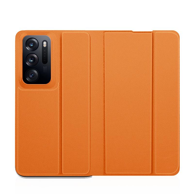 Applicable to OPPO Find N Leather Case Plain Leather Bracket Protective Case Business Plain Leather Ultra Thin Leather Case findn Mobile Phone Case OPPO Find N