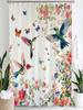 1pc Flowers Hummingbird Shower Curtain: Embrace the Artistic Design, Floral Bathroom Decorative Curtain, Home Curtain with Hooks
