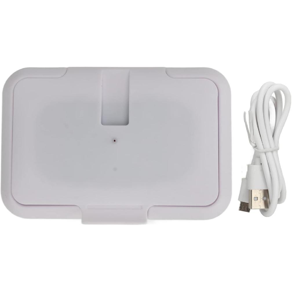 FILFEEL Baby Wipe Warmer, Portable Constant Temperature Wet Wipes Dispenser Keep Wipes Moist Warm for Babies (White)
