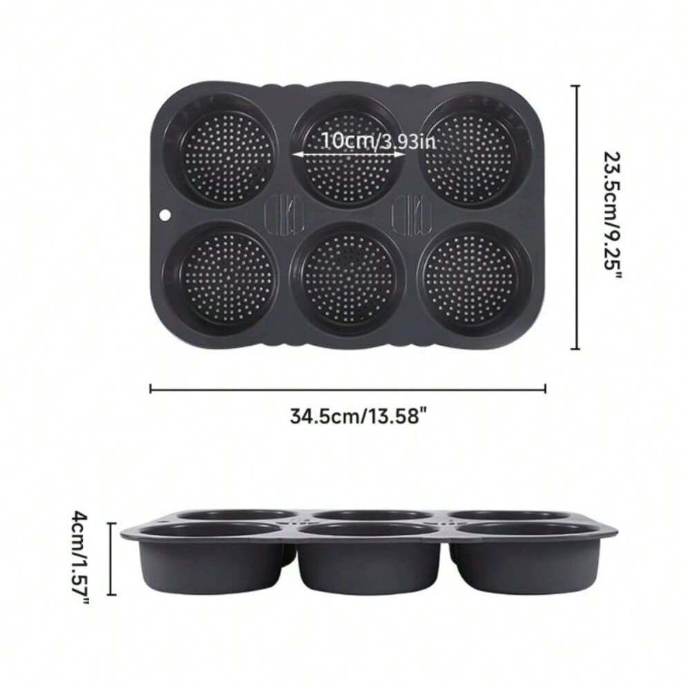 Silicone Hamburger Bun Mold Hamburger Bun Baking Pan Oven Baking Plate Bread Mold Kitchen Cooking Baking Tools