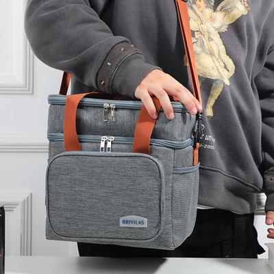 Tragbare Thermotasche für den Mittagessen-Kühlschrank, langlebige Picknick-Lebensmittelaufbewahrungstasche, große Thermo-Eistasche für den Außenbereich, isolierte Box, Schulter-Getränketasche