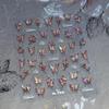 Gradient White Pink Butterfly Flower Shiny Stars Chic Spring Petal 5D Soft Adhesive Nail Art Stickers Decorations Manicure Decal