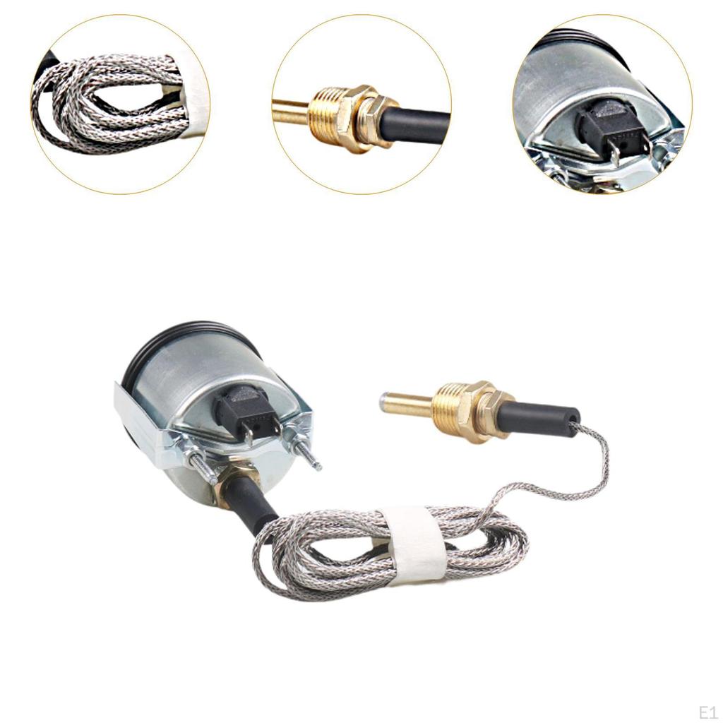 Car Mechanical Temp Gauge Engine Vehicle Instrument Water Temperature Meter 12V 56 Mm for