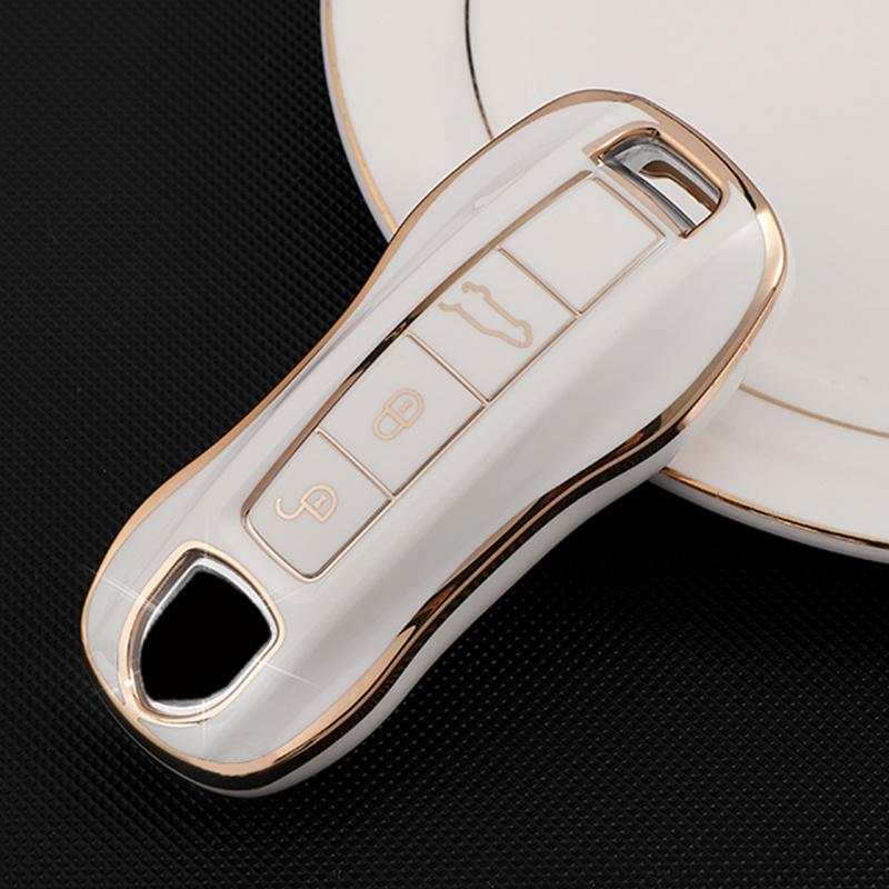 For Porsche Cayenne Macan Panamera 971 - Fits 4 Gts Turbo 4S Tpu Car Key Fob Case Keyless Protective Shell Keychain Accessories