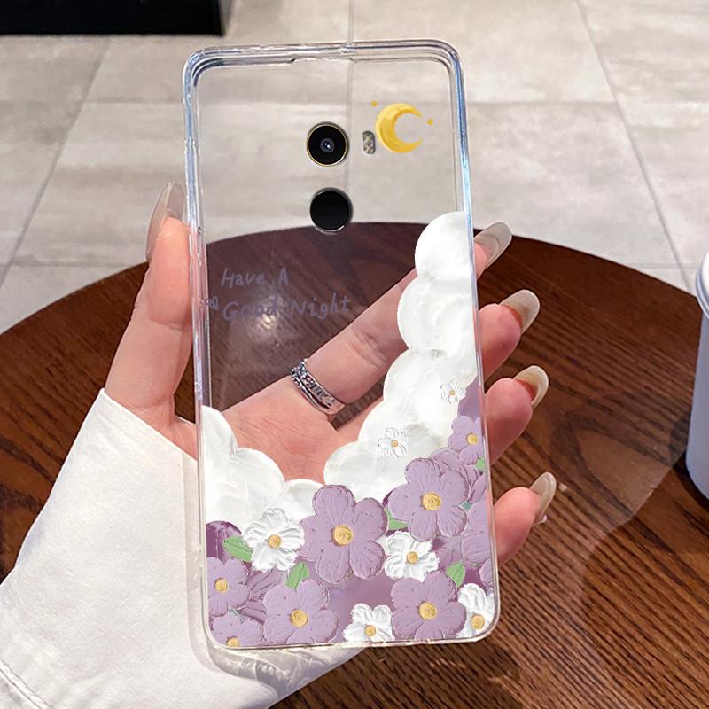 Fundas For Xiaomi Mi Mix 2 Casing Protective Capa Coque Clear Silicone Soft TPU Back Cover Cute Rabbit Cat Dinasaur Phone Case
