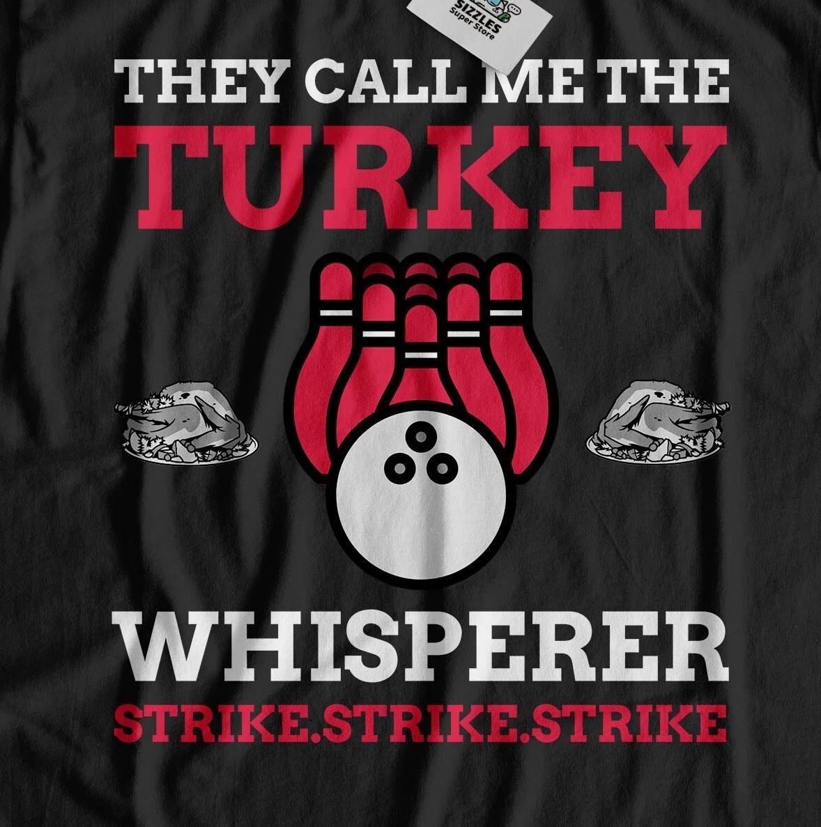 

Unisex Funny Bowling Alley Turkey T-Shirt Pro Bowler Gifts Bowling Ball Tees S