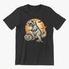 Moon And T-Rex T-Shirt, Halloween Dinosaur Shirt, Pumpkin Season Shirt