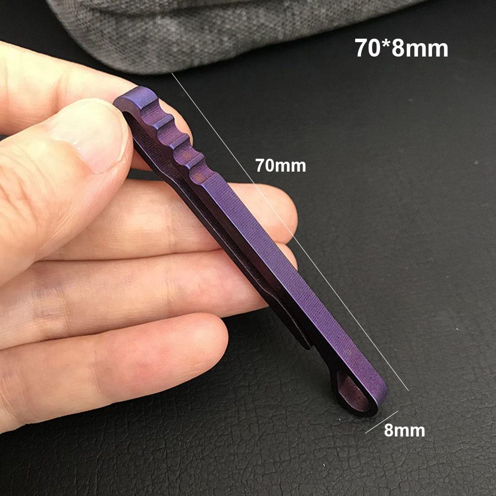 Lightweight Titanium Alloy Key Ring Multifunction Grey Hanging Webbing Buckle Quick Draw Outdoor Belt Clip Keychain